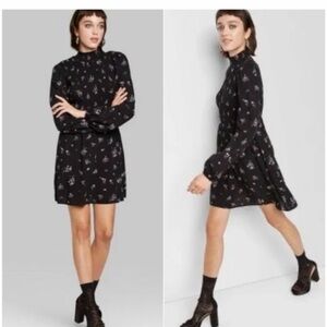 Brand new Wild Fable Black Floral Long Sleeve Dress